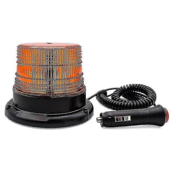 12V Led Trådløs Blitslys Magnetisk Blinkende Nødblinklys (oransje)