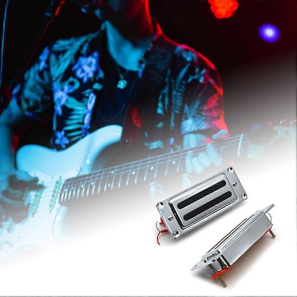 2 Line 68X29MM Mini Elektrisk Gitarr Humbucker Pickup med Metallram för LP Gitarr Krom, Hals och Stall