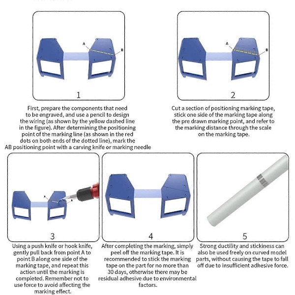 CG-serien Skärguide Tejp Varje Längd 30m Modellbygge Hobby Uppgraderingstillbehör 6mm
