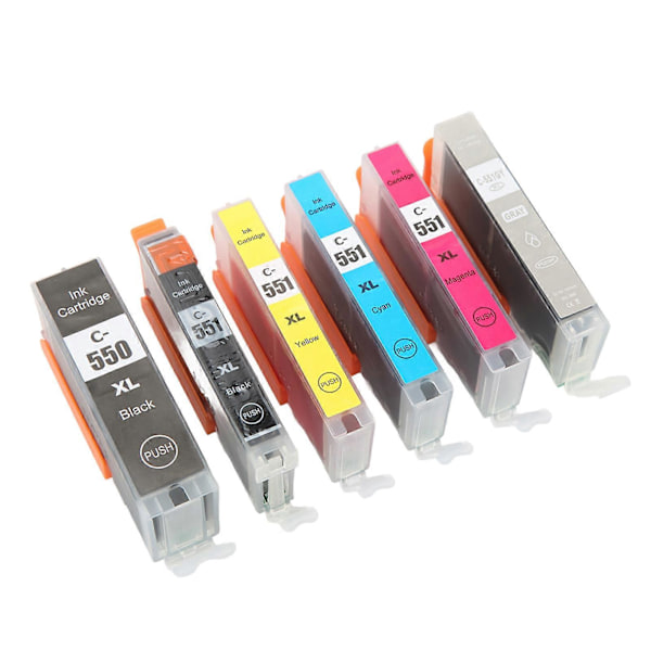 Blekkpatronsett for skriver, falmingsfri, nøyaktig blekkpatronerstatning for PIXMA IP8750 BK BK C M Y GY 6 farger