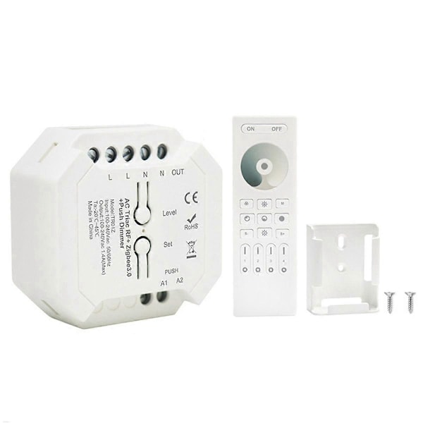 Tuya ZigBee Triac Lysdæmper LED Controller Smart Lysdæmper til Dæmpbare LED Lys Understøtter Smart APP RF Fjernbetjening C
