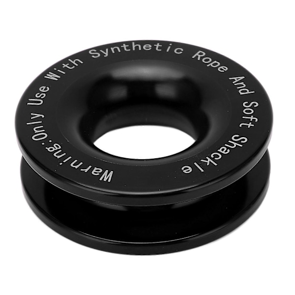 Vinsj Snatch Recovery Ring 41000lbs Bruddstyrke for 7/16in 1/2in Myk Sjakkel med 3/16in 1/4in 3/8in Tau Svart