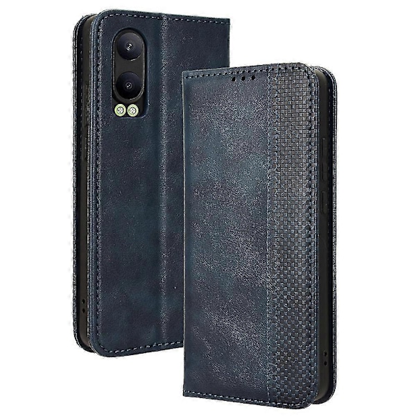 Til Oppo K12x 5G/ OnePlus Nord CE 4 Lite 5G Stand Case Magnetisk Lukning Læder Telefon Cover Blue