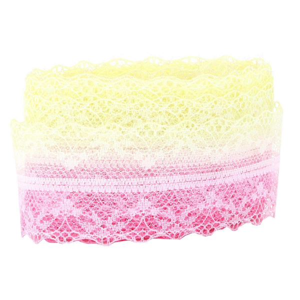 Spetsband 10 Yards 38mm/1.4in Bred Gradient Färg Band för Hårband Kläder Presentinslagning