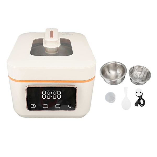 700W Rismaskin med lågt sockerinnehåll 3L Spannmålskokare Värmare Multifunktionell Touch Digital Display Synligt Fönster med Non-Stick Innerkastrull Sked Mått