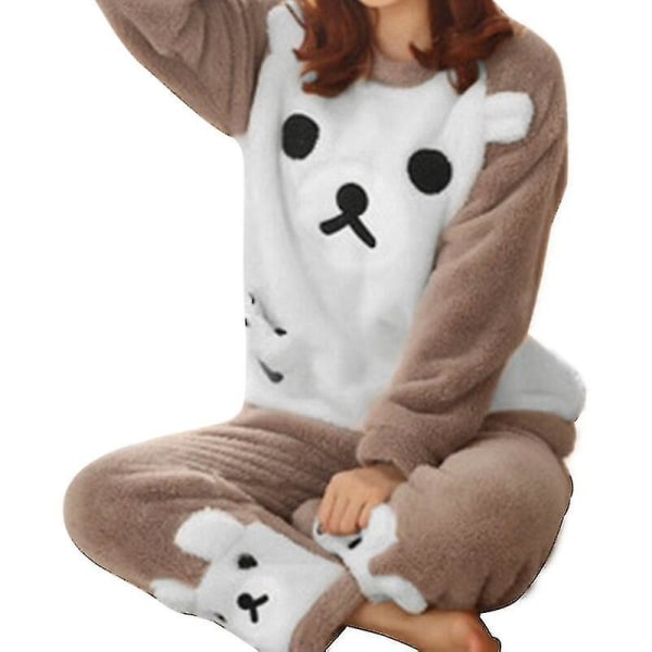 Nya 2023 Flanell Pyjamas Dam Set Höst Vinter Varm Tjock Korall Sammet Långärmad Sovkläder Hem Pyjamas Nattkläder style 3 M
