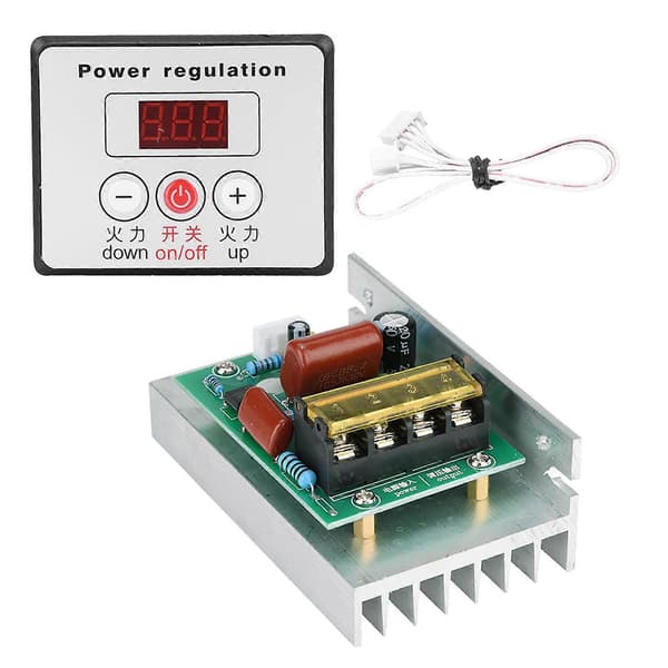 6000W SCR Digital Spændingsregulator Hastighedsregulering Lysdæmper Termostat AC 220V