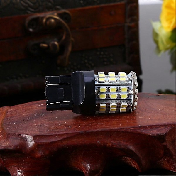 2 stk. 7443 64-SMD Hvide 6000K Baklys Bremse Stop Baglygte LED Pære Lys Lampe Pærer