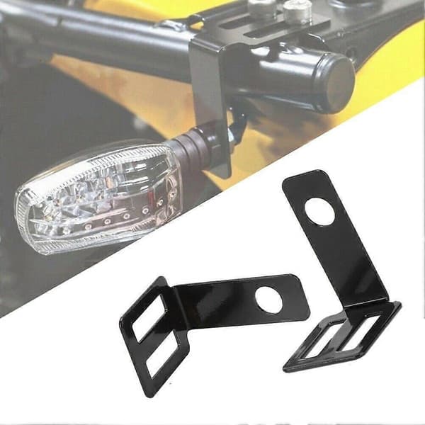 2 stk. Universal Motorcykel Blinklys Beslag Lampeholder - Sort