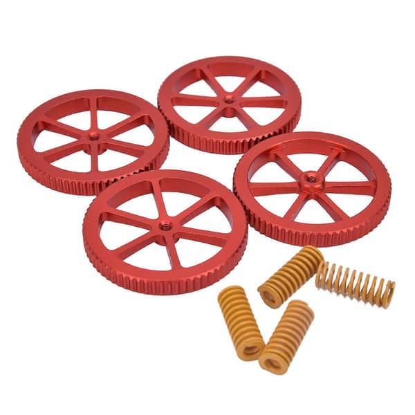 4 stk. Nivelleringsmutter CR10 Aluminiumlegering med fjær 3D-skriver tilbehørssett for Ender 3