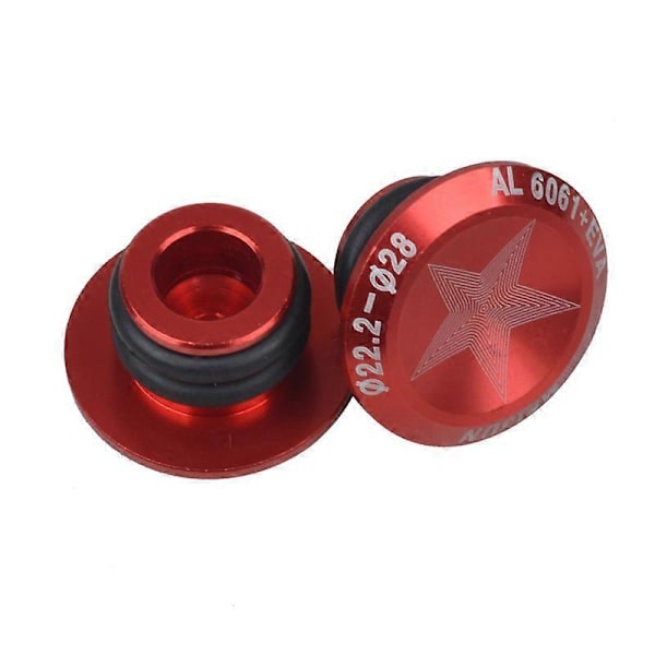 MEIJUN 2 stk. Mountain Bicycle Sykkel Sykling Aluminium Legering Styrehåndtak Plug Styrehåndtak Bar End Stoppers Rød
