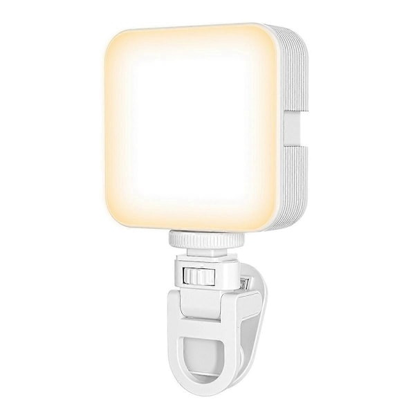 LED Lomme Lampe Bærbar Oppladbar Mini Fyllelys for Videoopptak Sminke Kamera Laptop Selfie Lys, B