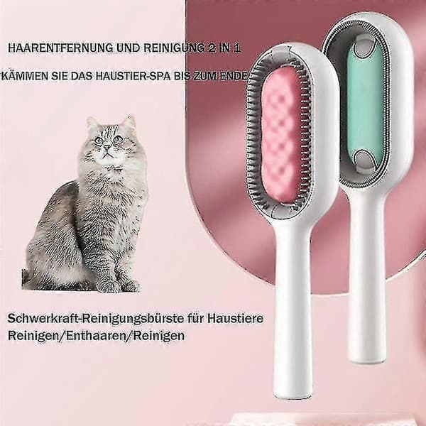 Bærbar Multifunktionel Rengøringsbørste til Kæledyr, 2-i-1 Hårfjerning og Rengøring Til Og -blå