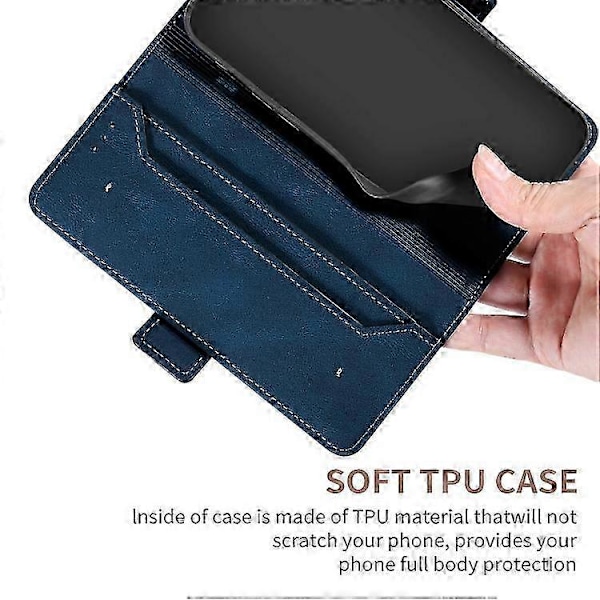 För Samsung Galaxy S10 Sömnad Sidomagnetisk RFID Läder Telefonfodral P202112248 Royal Blue