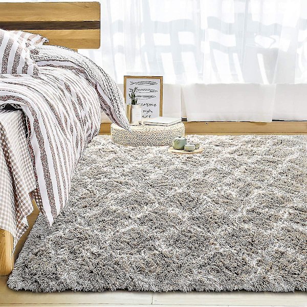 Tflycq Geometriska Mattor för Sovrum - 152 x 244 cm Luddig Ryamatta Modern Inomhus för Vardagsrum Flickor Pojkar Barnrum Studentrum Barnkammare Hem Semesterinredning Golv 2.6 ft * 5.2 ft