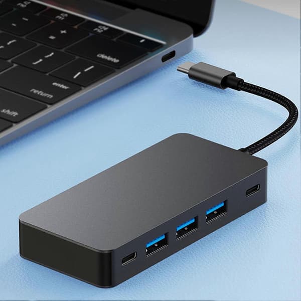 7-i-1 Dockingstasjon Multi-skjerm Samtidig Visning 5Gbps Høy Overføringshastighet USB3.0 Adapter Hub for MacBook Pro
