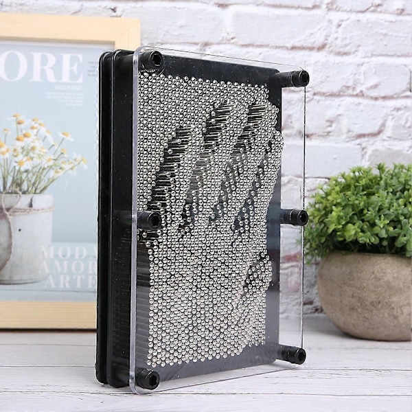 Rustfrit stål Pin Art legetøj 3D håndmodel legetøj skrivebords ornament fødselsdagsgave dekoration