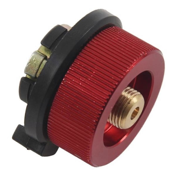 Adapter Camping Adapter Butan Gas Adapter Konverter Type Dyse til Camping Vandring Fiskeri Rød