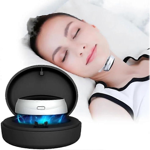 Smart Anti-Snorke Enhed, Elektrisk Snorke Stopper Enheder EMS Hals Massager, Komfortabel Stop Snorke Hjælpemiddel Løsning for Bedre Søvn
