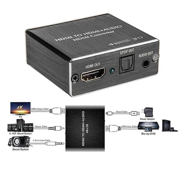 -Yhteensopiva Audio Converter Spdif Audio Extractor Stereo Extractor Optical