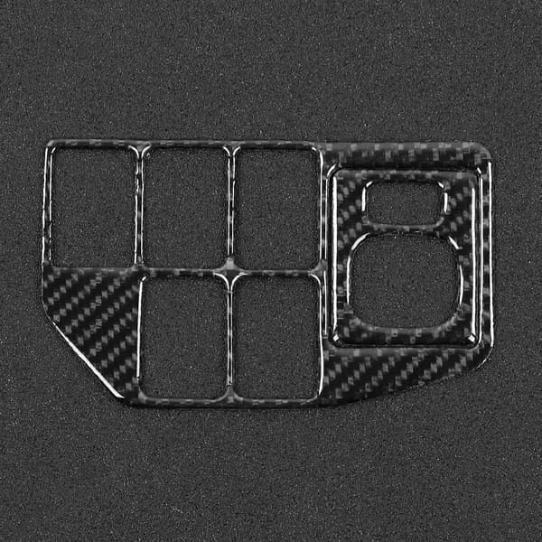 Bakspejl Kontaktpanel Dæksel Justeringsknap Kulfiber Trim Passer til Prius 2012?2015 Højrestyret