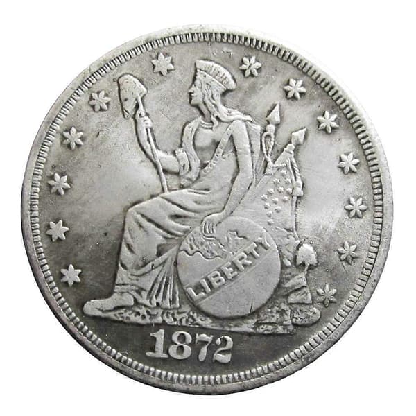 Gamle Morgan US Dollars 1872 Mønt til minde om møntsamling Valutastøbning