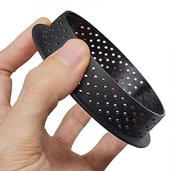 Kakeformringer Tart Ring Mousse Kake Ring Melkebar Form Kake Bakeform Verktøy Perforert Kutter Ring Non Stick 8 Stk