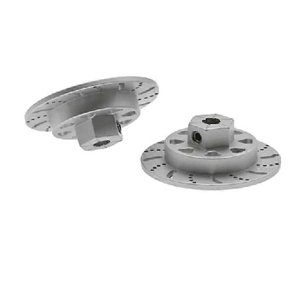 4 stk. Metall 1:10 Simuleringsbremseskive RC Bil Oppgraderingsdeler Tilbehør for Axial RBX10 Sølv
