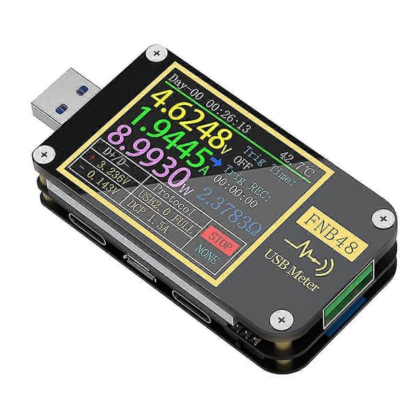 Lomme USB Tester Spænding & Strøm Tester USB C Multimeter Hurtig Opladning