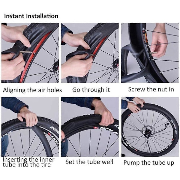 2 st Cykelslangar 26 Tum X1.75 Schrader Ventil Cykelslangar för Mountainbike Landsvägscykel Utomhus Ventilslang