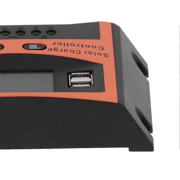 Solarladdningsregulator Panel Batteri Fotovoltaisk MPPT Regulator med Dubbla USB-Portar 12V/24V30A