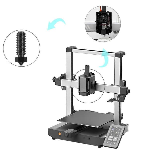 10 stk. Volcano Hærdet Stål Dyse Kit til - 3 3D Printer med Rensenål & Pincet