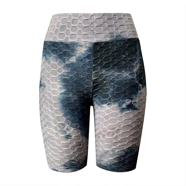 Tflycq Mode Kvinnor Korta Flerfärgade Tajta Hög Midja Elastiska Sport Yoga Byxor White XL
