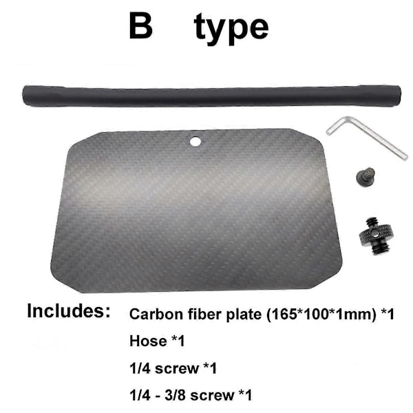 Mini Kolfiber Ljusskydd Skärmningsplatta Utomhus Fotokamera Lins Tillbehör för Utomhusbruk (B)