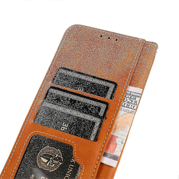 Khazneh For Honor Magic 5 Lite 5g /x9a 5g / X40 5g Guldknap PU Læder Ko Læder Tekstur Telefon Stand Case Wallet Cover Black