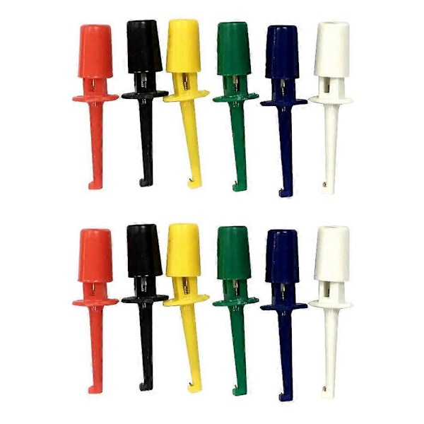 6-Färgs 12-Delars Testprob Krok Mini IC Testkrok Lämplig för Multimeter SMT SMD Trådsats