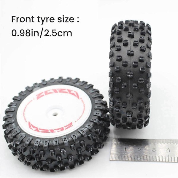 RC Bil Reservdelar Främre Bakre Däck för 1/12 124008 DIY RC Bil Uppgraderingsdelar