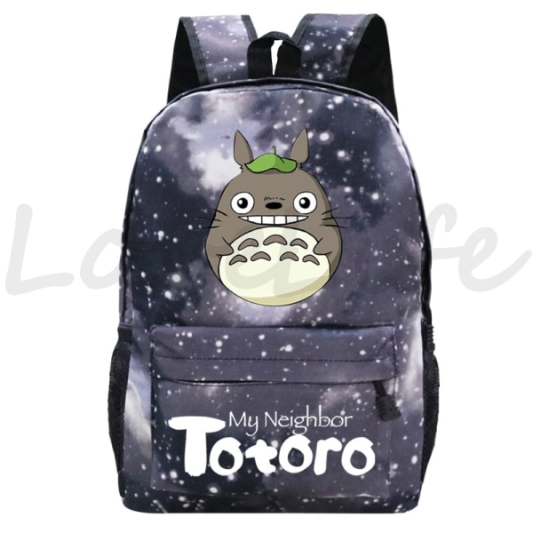 Min granne Totoro Ryggsäckar Anime Ryggsäck Mochila Pojkar Flickor Tecknade Skolväskor Studenter Bokväska Tonåring Laptop Resväska style 3