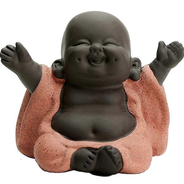 Søt statue, søt liten Buddha, munk Buddha-statuefigur