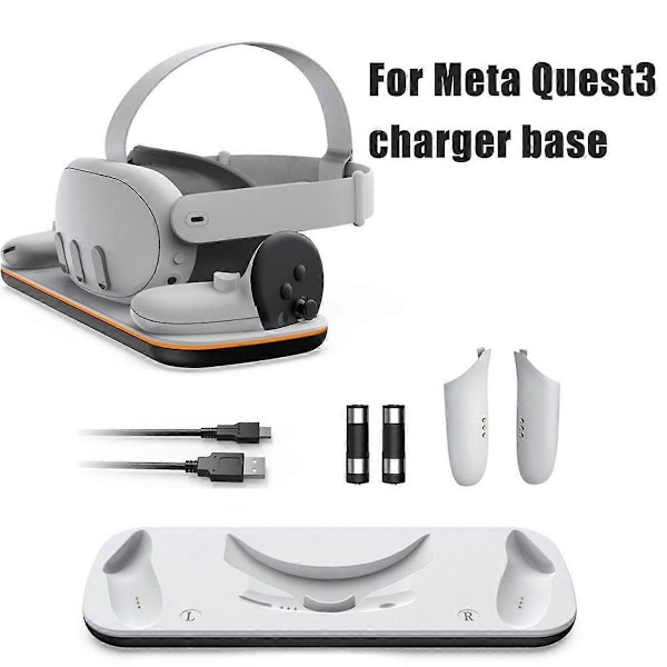 Trådløs Ladeadapter Kit for 3 VR Headset, Hurtigladerstasjon Basic Ladeadaptersett