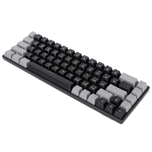 Mekaniskt tangentbord 68 tangenter Röd axel Grön axel Dubbelfärgad RGB-bakgrundsbelyst Gaming Mekanisk knappsats Svart