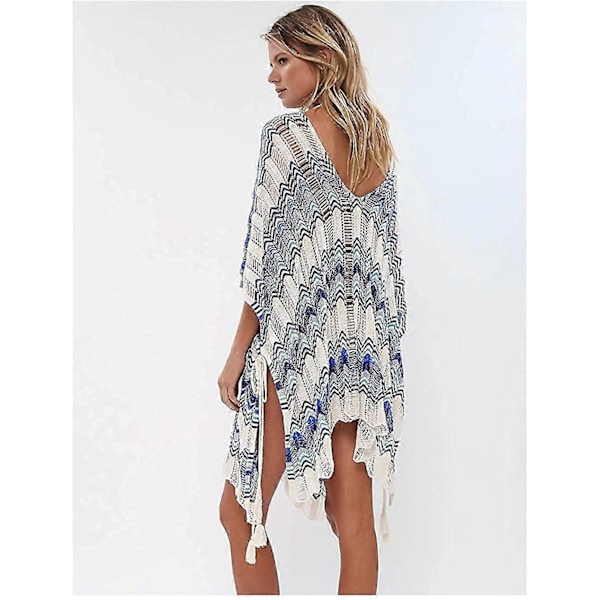 Sommerbadedrakt Bikini Strand Badetøy Heklet Cover Up for Kvinner Multicolor Mint