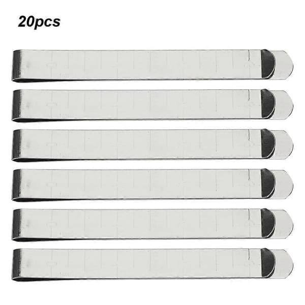 20 st Fållklämmor Set 3 tum Fix Metall Mätlinjal DIY Markör Sömnadstillbehör