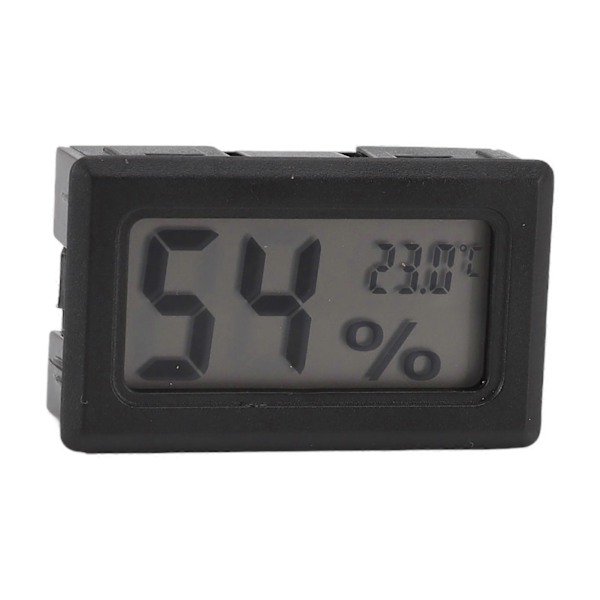 Termometer Hygrometer Svart LCD HD Digital Display Inbäddad Elektronisk Temperatur Luftfuktighetsmätare för Skåp Cigarrlåda
