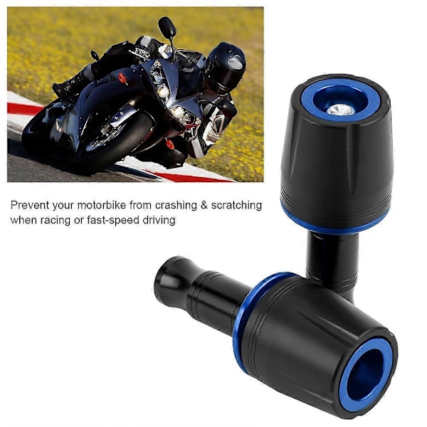 Universella Slider Ram Sliders Crash Pad Protector 10mm Skruv för Kawasaki Z125 Yamaha (Blå)
