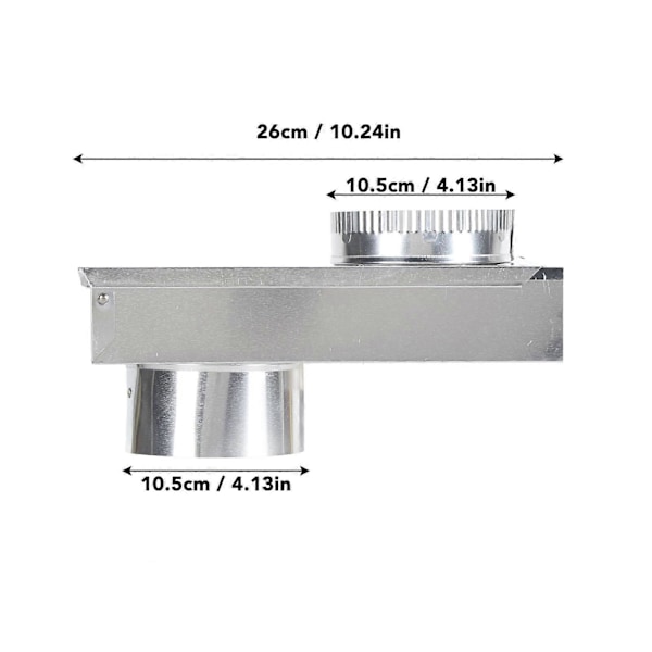 Torktumlare Ventilationskit Aluminiumlegering Slät Innervägg Universal Torktumlare Ventilationsperiskop Ersättning