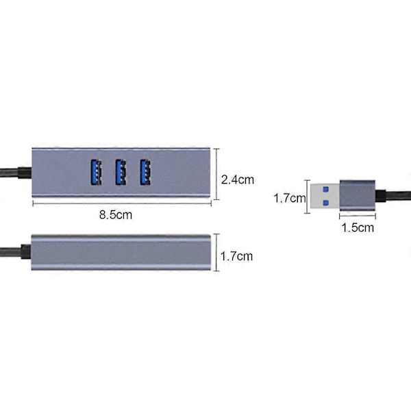 Telakointiasema Nopea tiedonsiirto Moniporttinen Ajuriton Tiedonsiirto USB - RJ45 Muunnin Ethernet Lan-sovitin Tietokonetarvikkeet