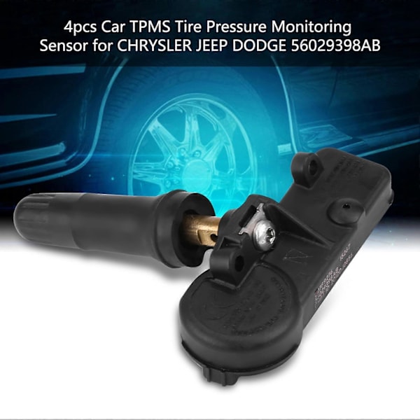 4stk Bil TPMS Däcktrycksövervakningssensor för CHRYSLER JEEP DODGE 56029398AB