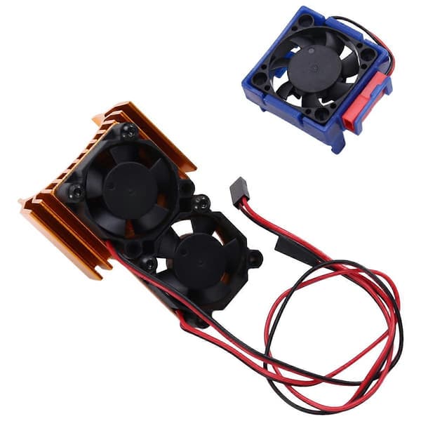 VXL-3s ESC Køleventilator og Motor Dobbelt Ventilatorsæt Kompatibelt med til Slash Stampede Guld
