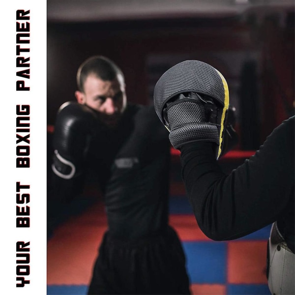 Boxning Mma Slaghandskar Fokus Pads Yellow